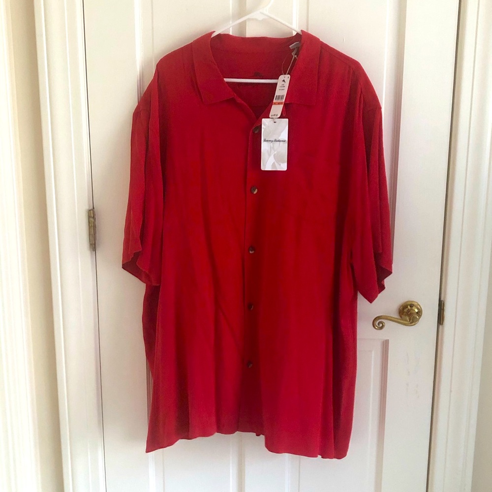 NWT-Tommy Bahama St Lucia Fronds Silk Camp Shirt